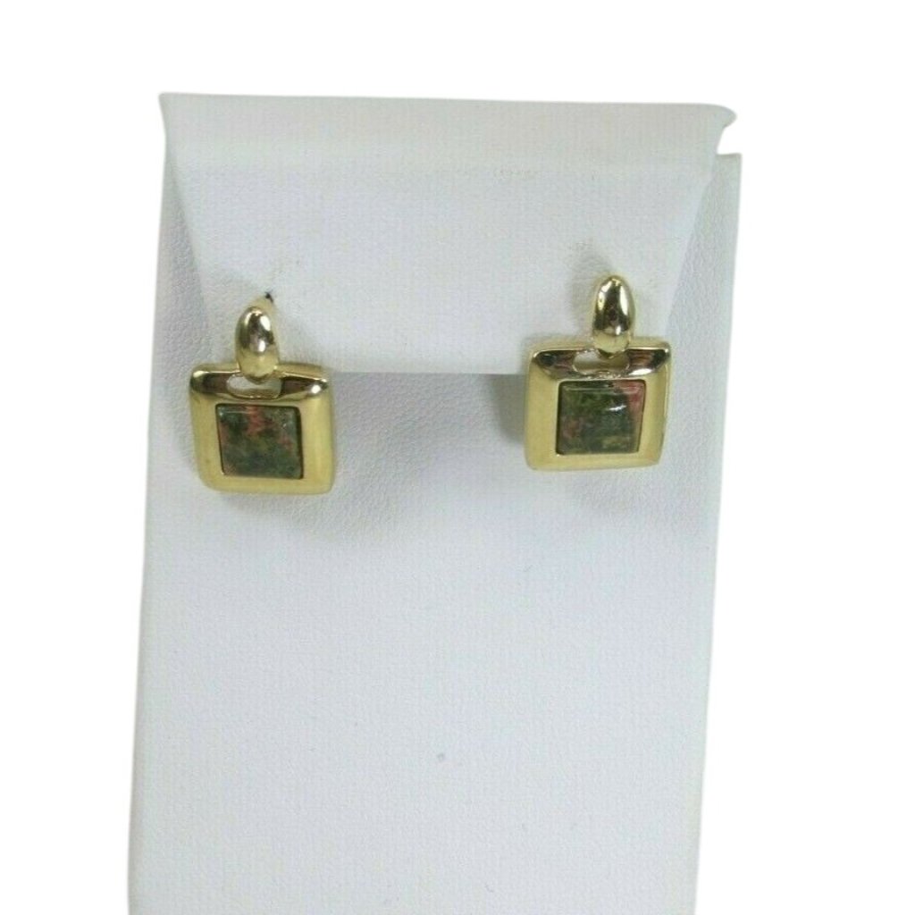 Roman Company Drop Pierced Earrings Faux Stone Gold Tone Dangle Rmn 52139 12$